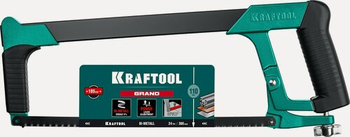 Изображение товара KRAFTOOL GRAND, 300 мм, обрезиненная ручка, полотно Bi-Metal, ножовка по металлу (15801)