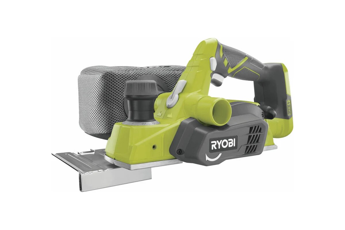 Аккумуляторный рубанок Ryobi ONE+ R18PL-0 без АКБ и ЗУ черный/зеленый