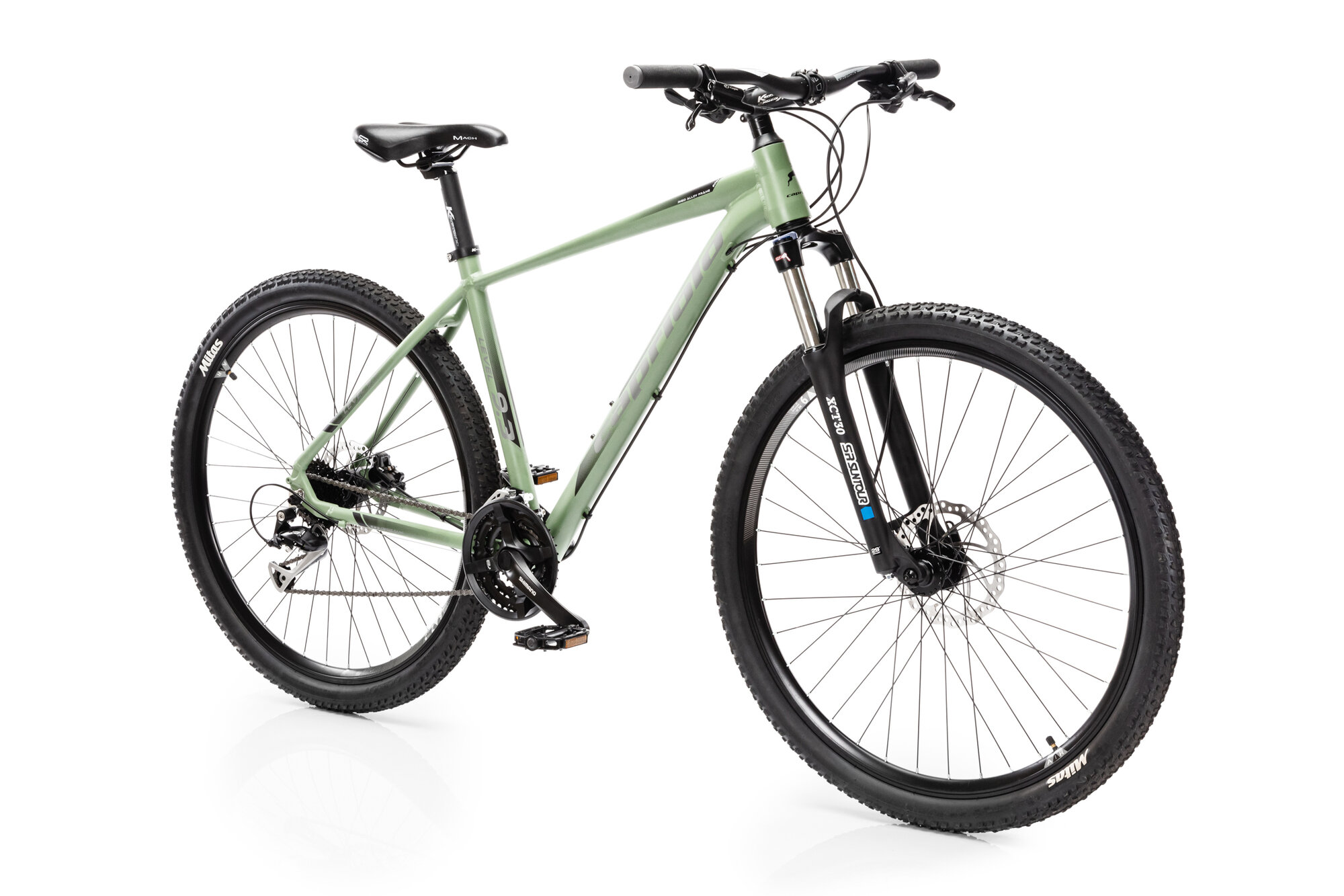 Велосипед CAPRIOLO MTB LEVEL 9.3 (3 X 8), рама алюминий 19', колёса 29' (резеда (матовый) - зелёный - серый), нагрузка до 130кг