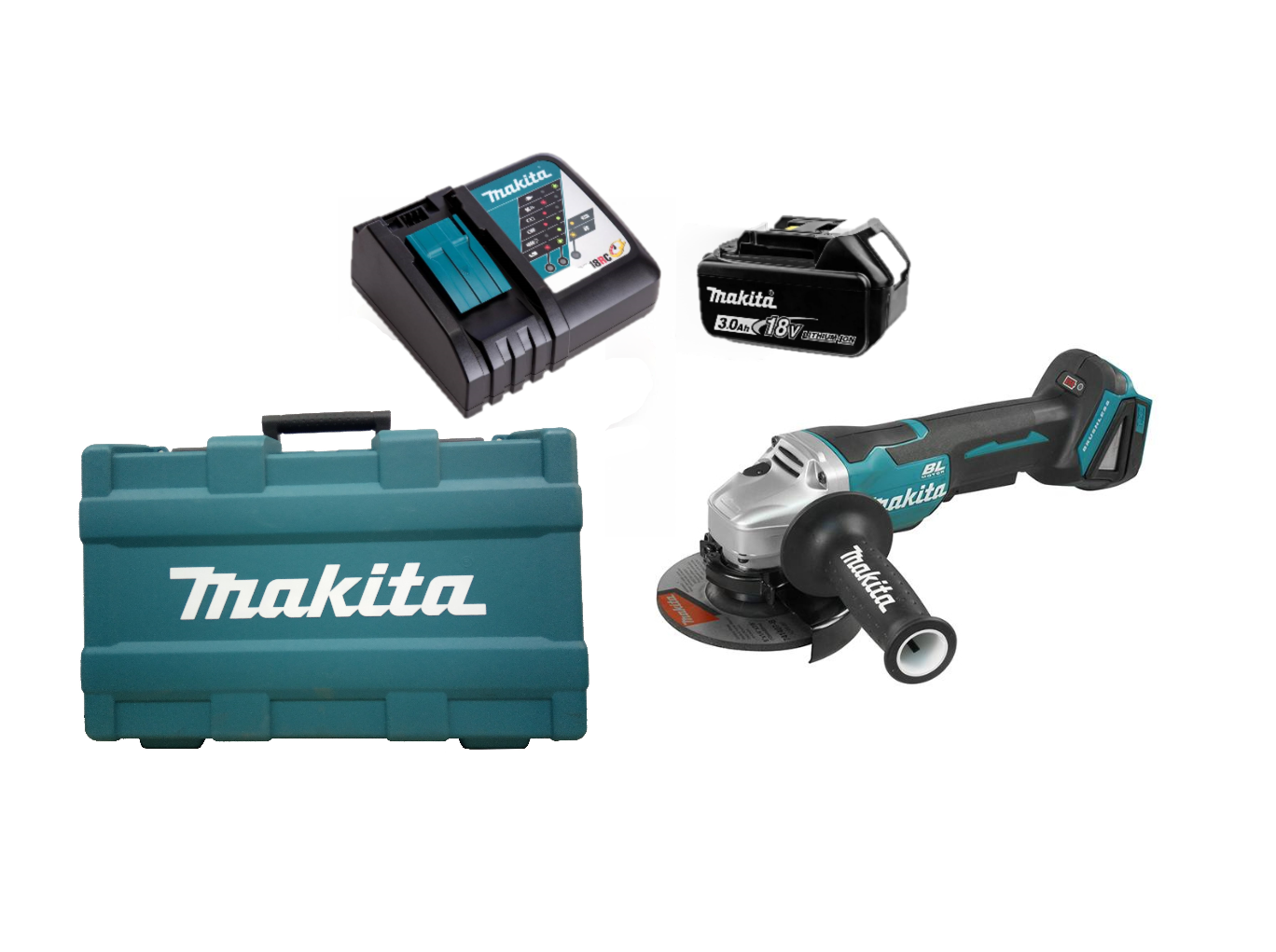 Аккумуляторная УШМ 125мм Makita DGA508RF (18V 1 x 3.0Ah Li-Ion)