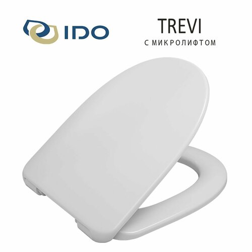Крышка сиденье для унитаза IDO Trevi с микролифтом быстросъемная дюропласт белая 5490₽