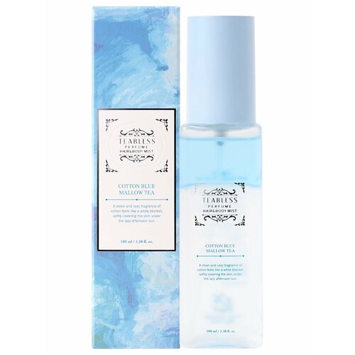 Парфюмированный мист для тела и волос с ароматом хлопка Teabless Cotton Blue Mallow Tea Perfume Hair&Body Mist 100 мл