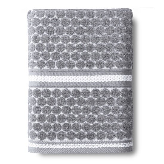 Полотенце махровое Verossa 70х140 Dots tactille ГрафитхБелый 926007