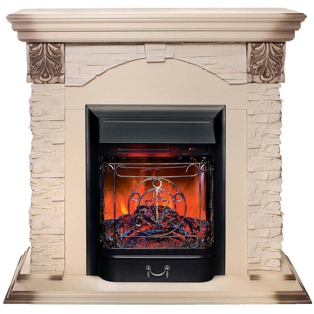 Камин RealFlame Dublin Lux WT с очагом Majestic Lux Black RC