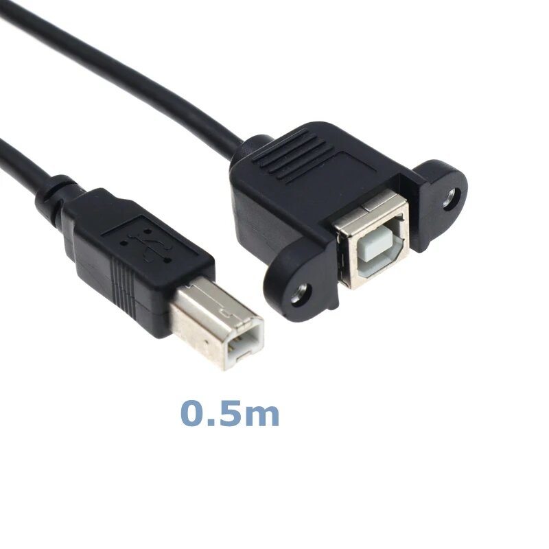 50 см USB Тип B штекер-Тип B разъем для принтера Удлинительный кабель для сканера с магнитными отверстиями, 0.5m — фото 1