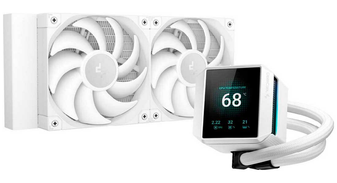 СЖО для процессоров Deepcool MYSTIQUE 240 WH (R-LX240-WHDSNMP-G-1)