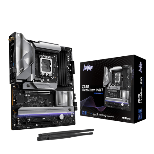 Материнская плата ASRock Z890 LiveMixer WiFi ATX Z890 4хDDR5 4хM2 3хPCIe 1хHDMI 29810₽