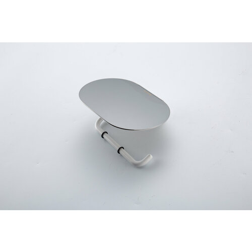 фото Бумагодержатель с полочкой gappo g30903-8, белый/хром, металл