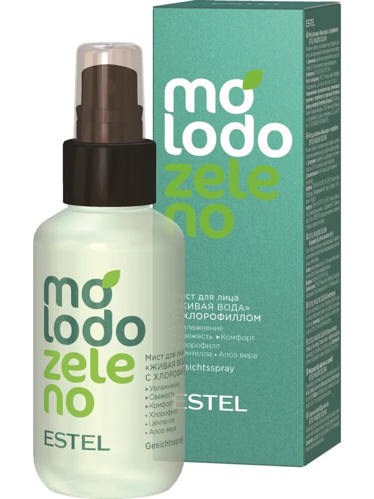 Estel Professional Мист для лица "Живая вода" с хлорофиллом ESTEL Molodo Zeleno 100 мл — фото 1