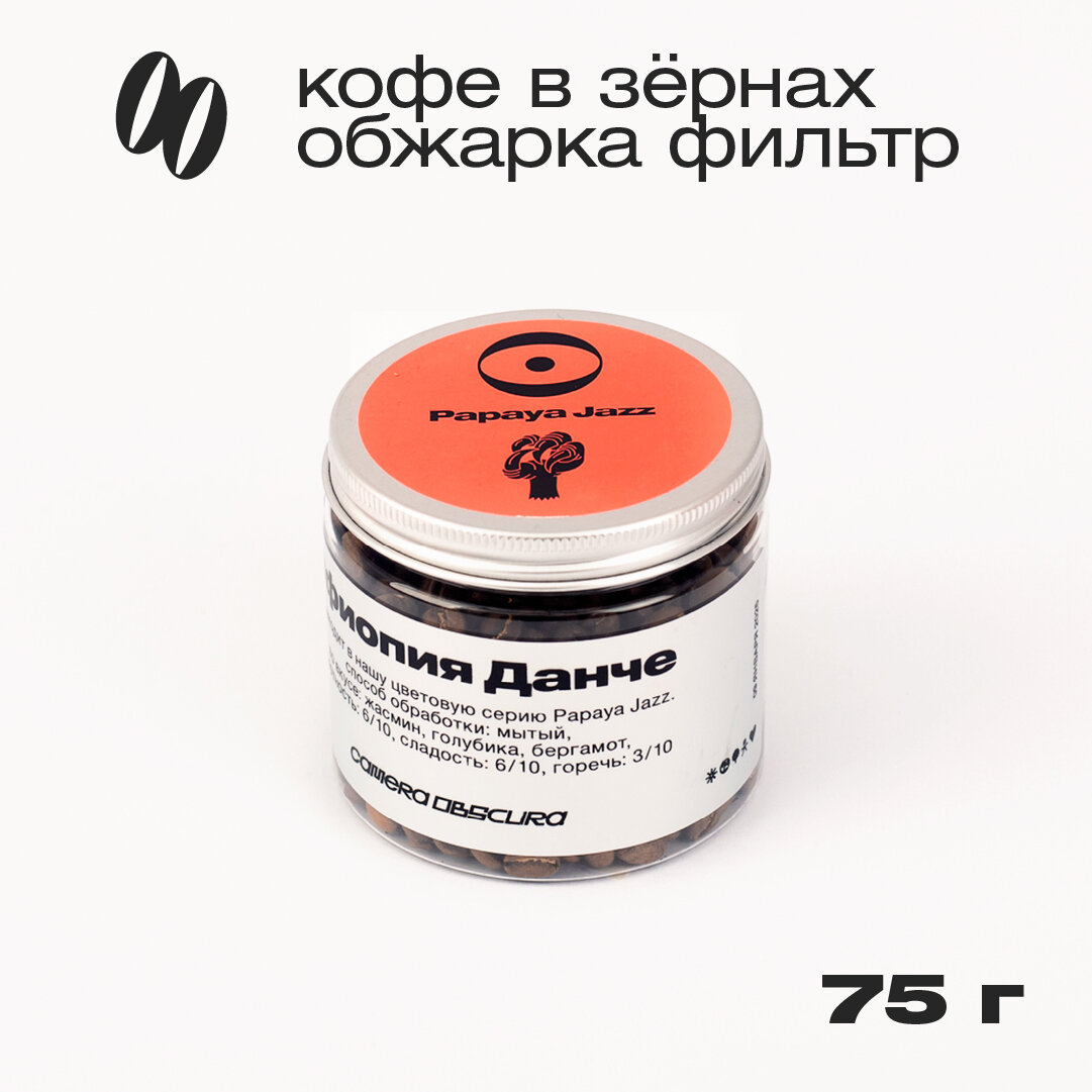 Эфиопия Данче, кофе в зернах Camera Obscura, 75г