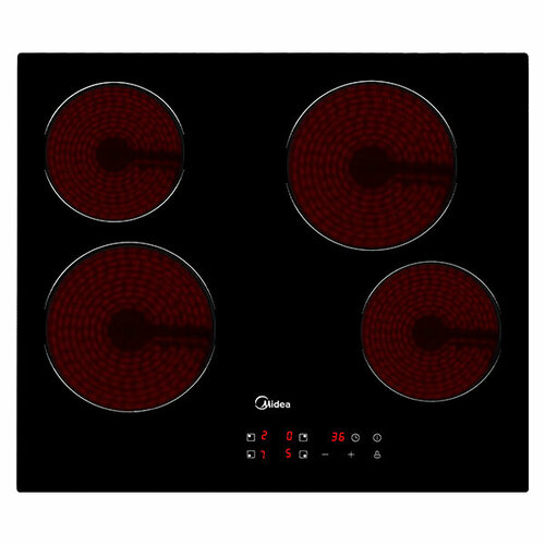Стеклокерамическая варочная поверхность Midea MCH-B641C черный 22300₽