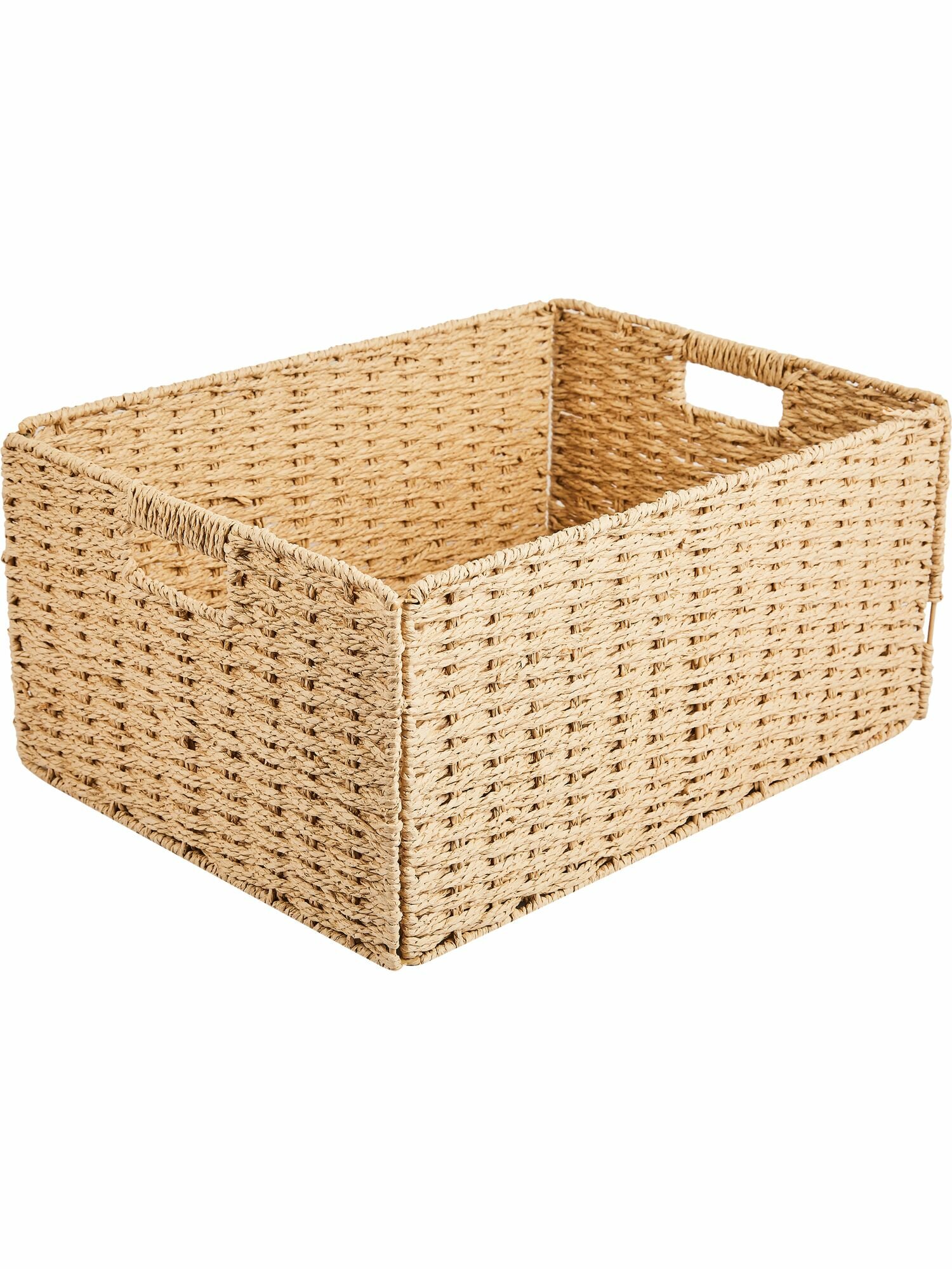 Корзина для хранения 45x21x33 см бумага цвет бежевый