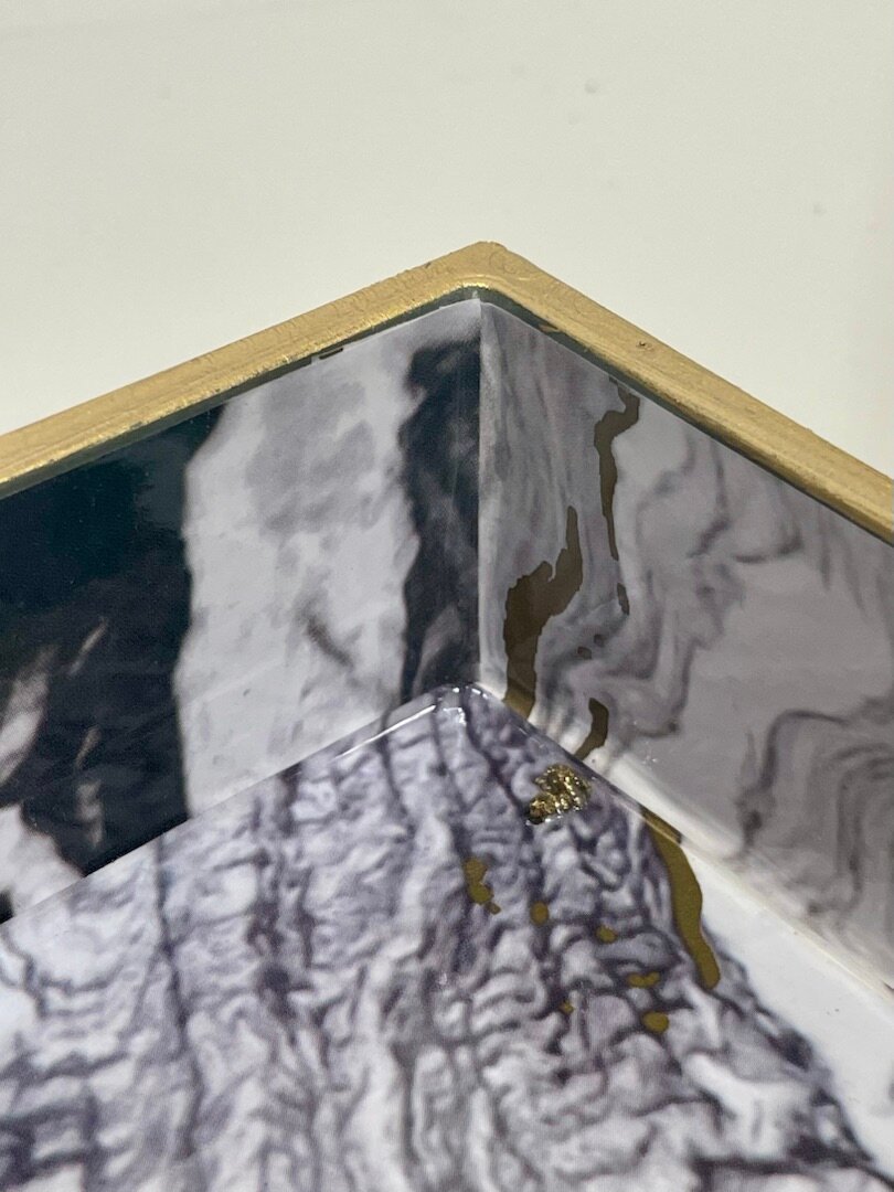 Поднос Casaentera CE04-43296/2 мрамор 460х300х40 — фото 1