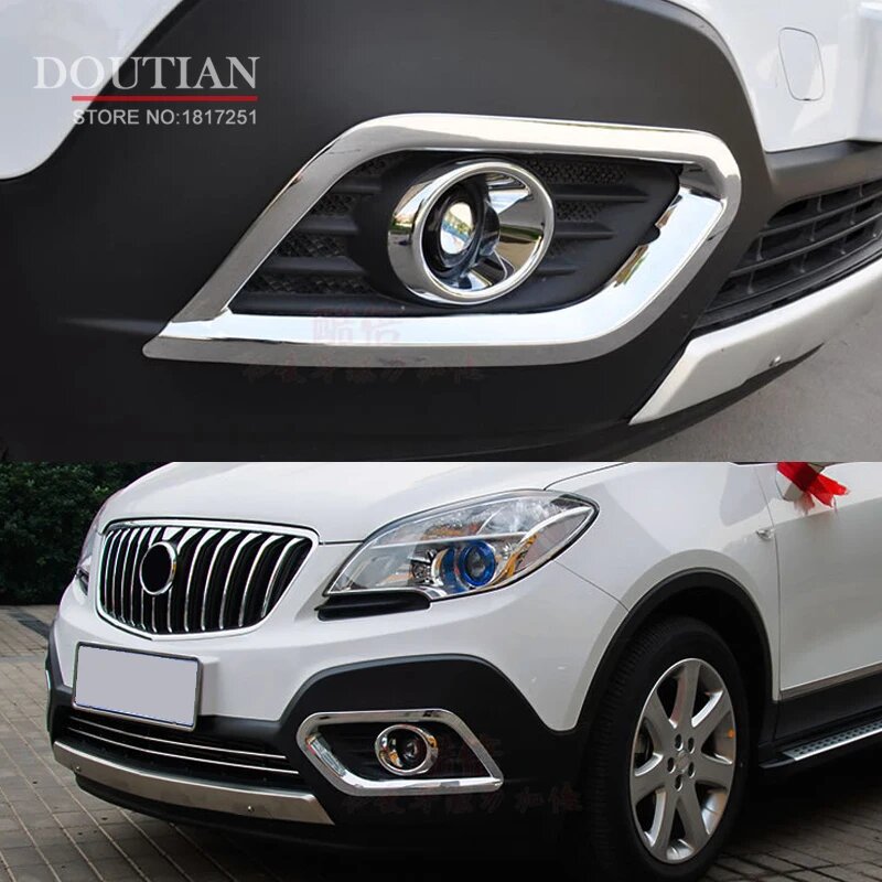 Автомобильный Стайлинг для Vauxhall Opel Mokka 2013 2014 2015, ABS хром, передние/задние противотуманные фары, крышка противотуманной фары, аксессуары, front 2