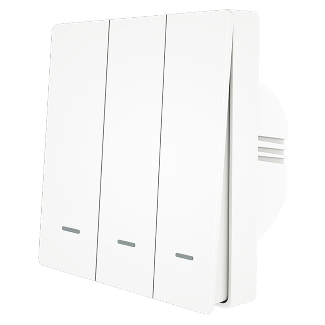 Выключатель умный трёхклавишный Zigbee Moes ZS-B-EU3-WH-MS, встраиваемый, белый