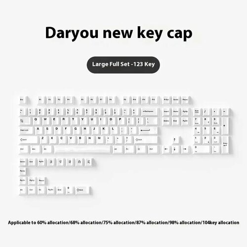 Керамические колпачки для клавиш Dareu A75 123 шт 101Keys 6290₽
