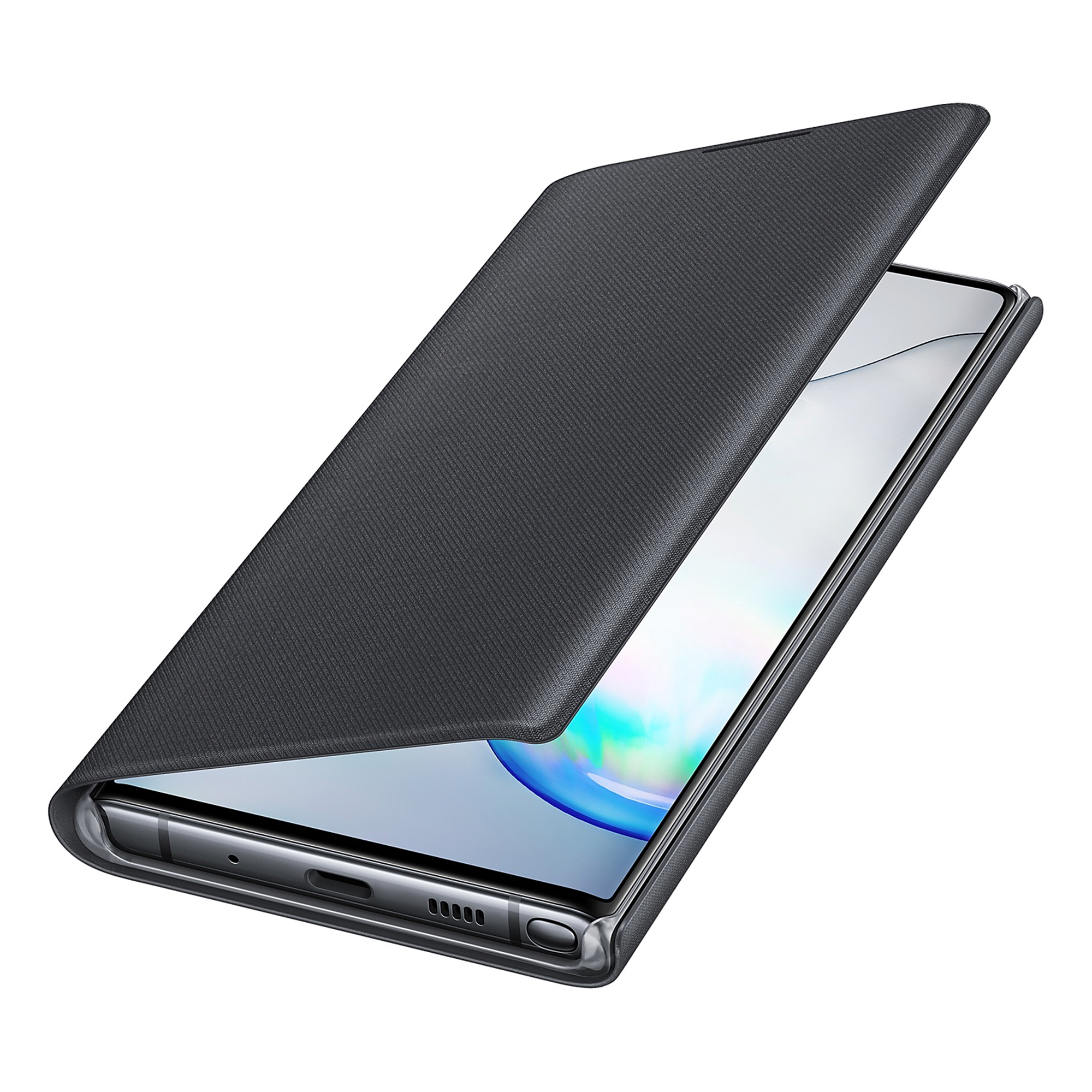 Чехол (флип-кейс) SAMSUNG LED View Cover, для Samsung Galaxy Note 10, черный [ef-nn970pbegru] - фото №3