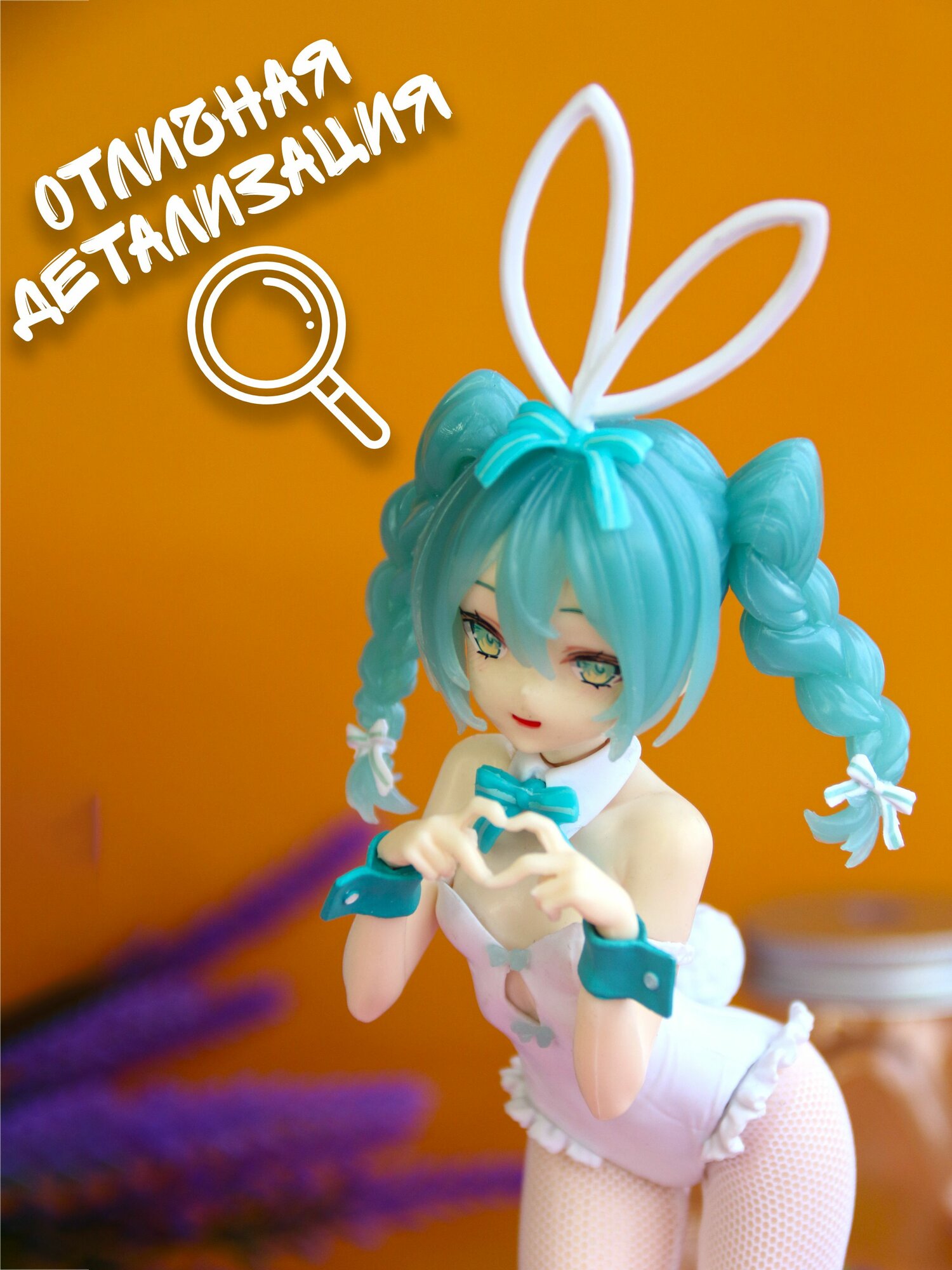 Аниме фигурка Мику Хацуне Miku в костюме зайчика вокалоид 23 см — фото 1