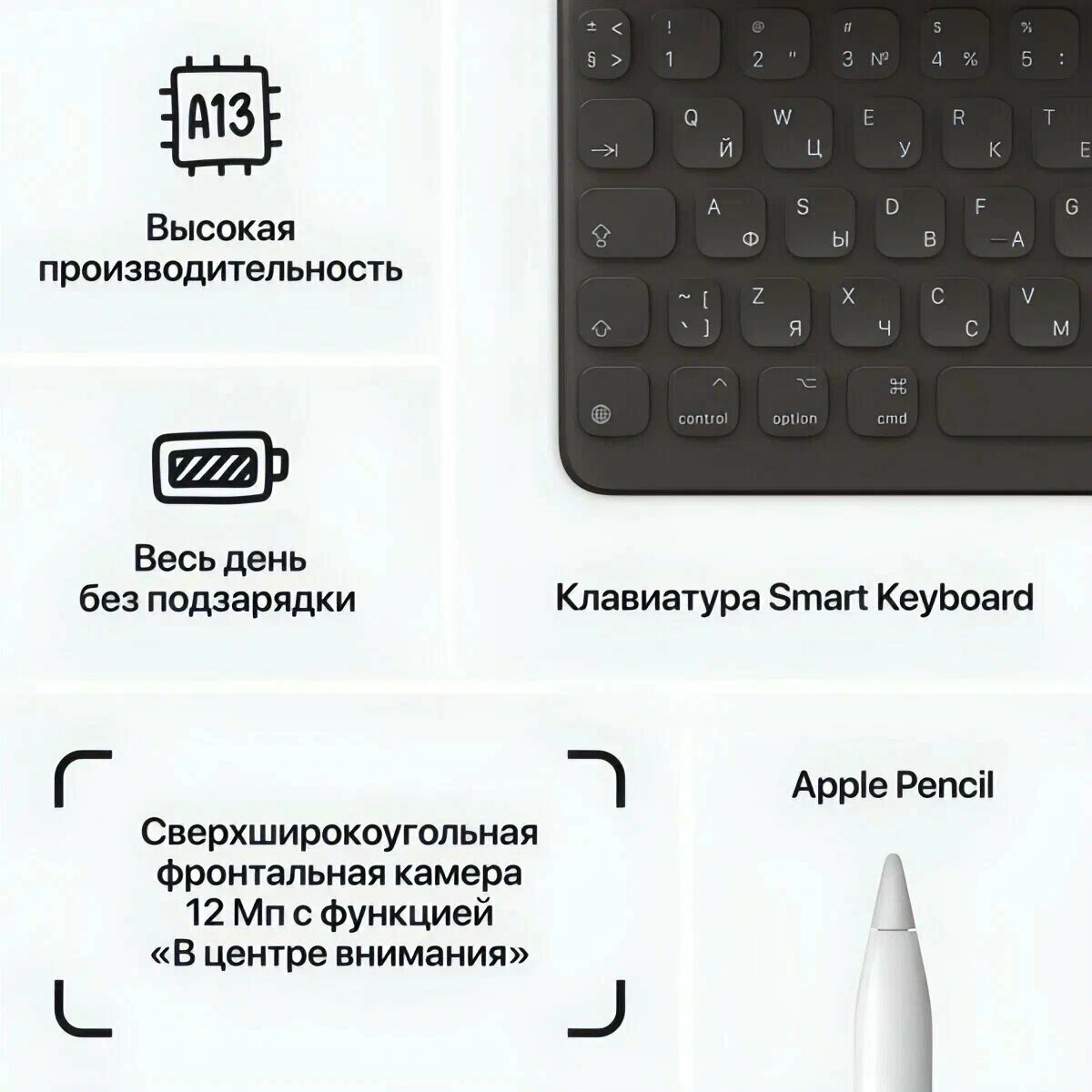 Планшет Apple iPad 9, 10,2", 3ГБ/64ГБ, Wi-Fi, Черный — фото 1
