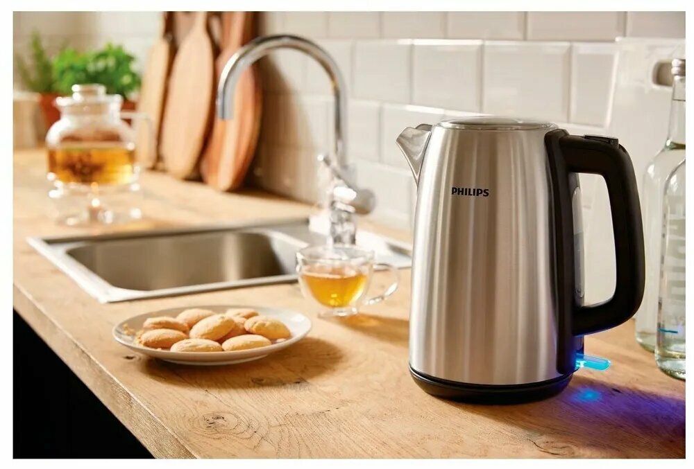 Электрический чайник Philips Daily Collection HD9351, 2200Вт, 1.7л, блокировка без воды, серый