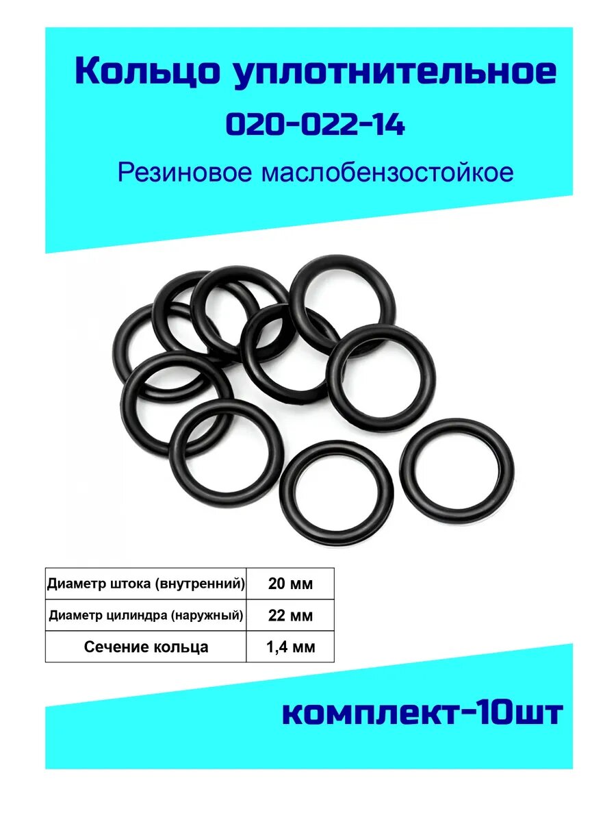 Уплотнительное Кольцо ГОСТ 9833-73, 20x22х1,4 мм, маслобензостойкое
