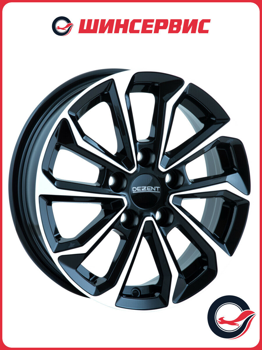 Литой диск Dezent KS black polished R17x7.0J 5x112 ET45 ЦО57.1