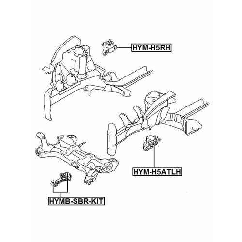 фото Подушка двигателя левая для автомобилей hyundai hym-h5atlh febest