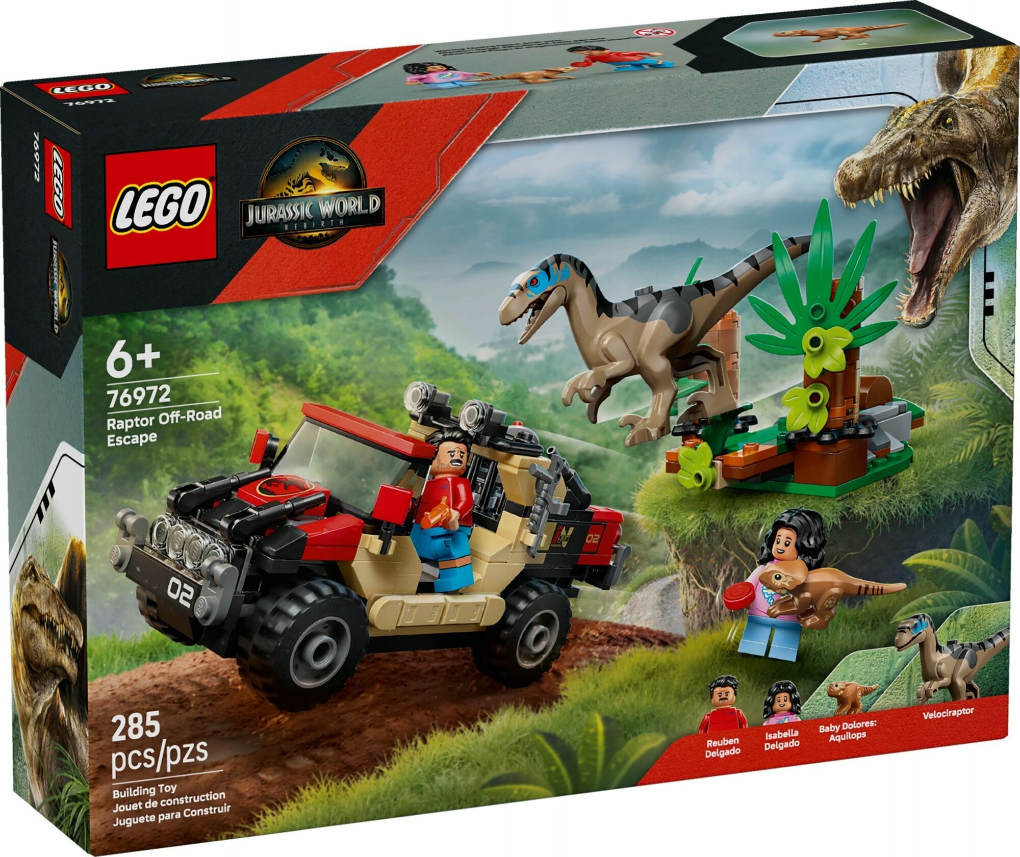 Конструктор LEGO Jurassic World - Побег от Раптора на внедорожнике - Лего Мир Юрского периода 76972