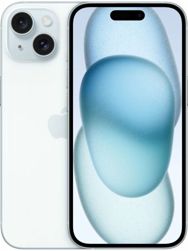 Смартфон Apple iPhone 15 128 ГБ, Dual: nano SIM + eSIM, голубой