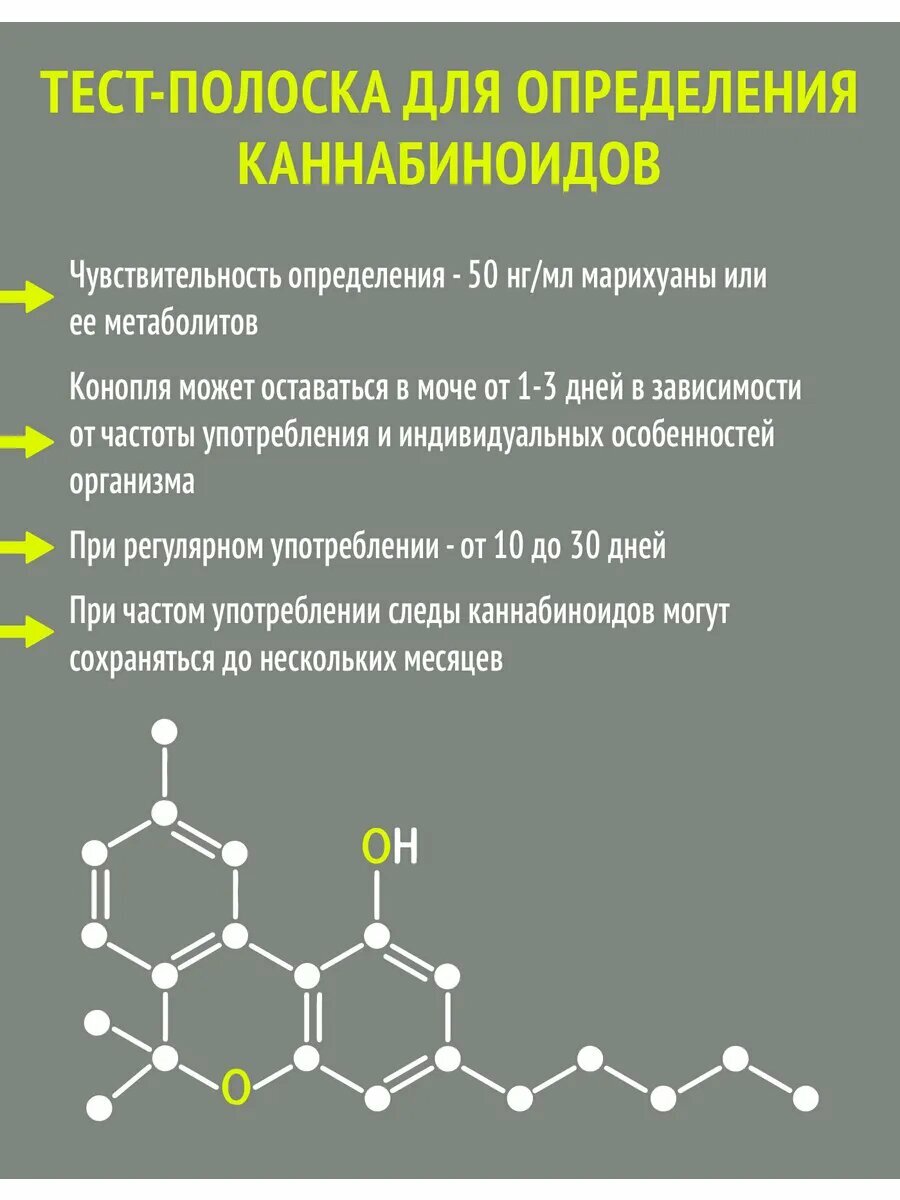 Картинки Экспресс-тест Будьте уверены на выявление марихуаны, 3 шт.