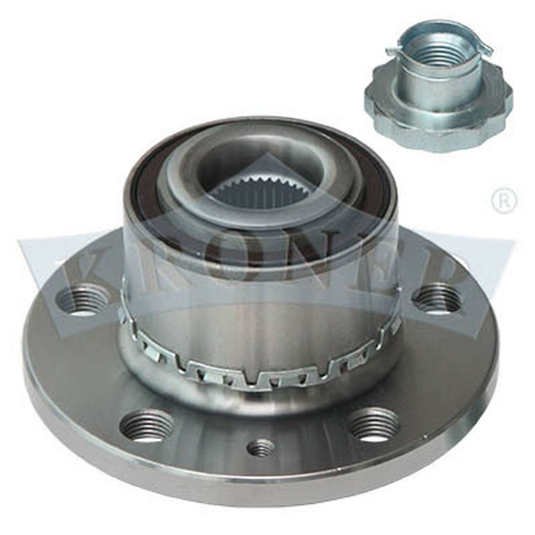 Kroner ступица с подшип. в сборе vw polo 01 перед. d 126.5 k151314
