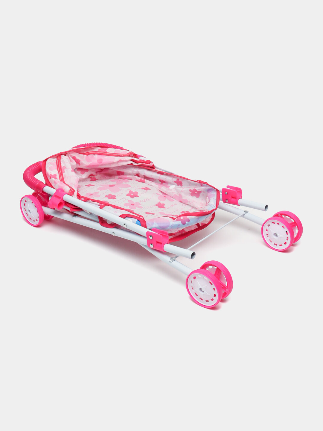 Коляска для кукол, складная люлька для девочек, металлическая — фото 1