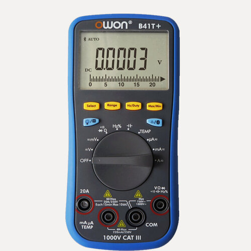 Изображение товара OWON B41T+ Мультиметр цифровой портативный, Bluetooth 4.0, высокая точность, 22000 отсчетов, автономная запись