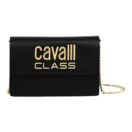 Сумка клатч Cavalli Class Gemma, фактура гладкая, черный
