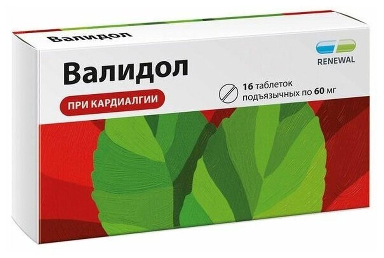 Валидол реневал таб подъязычн 60 мг 16 шт