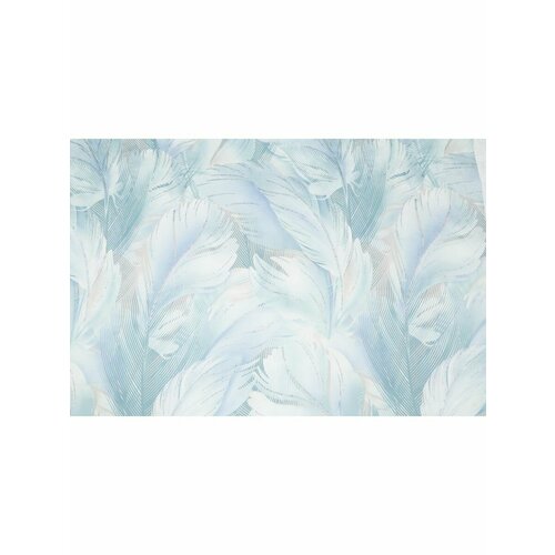 Флизелиновые обои для гостиной перья бирюзовый