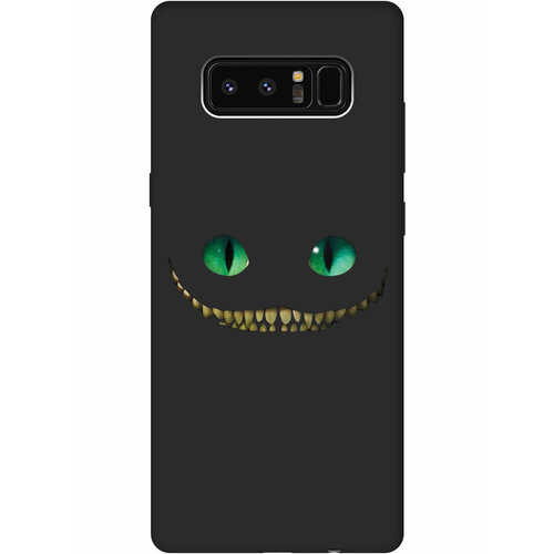 Матовый Soft Touch силиконовый чехол на Samsung Galaxy Note 8, Самсунг Ноут 8 с 3D принтом Cheshire Cat черный матовый soft touch силиконовый чехол на samsung galaxy note 8 самсунг ноут 8 с 3d принтом go sleep w черный