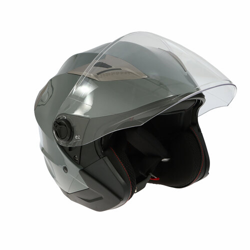 Шлем открытый с двумя визорами, размер M, модель - BLD-708E, серый глянцевый 9845826