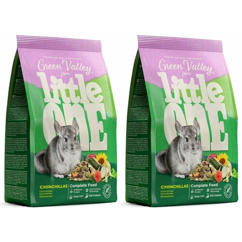 Little One Корм сухой для шиншилл Green Valley, из разнотравья, 750 г, 2 уп