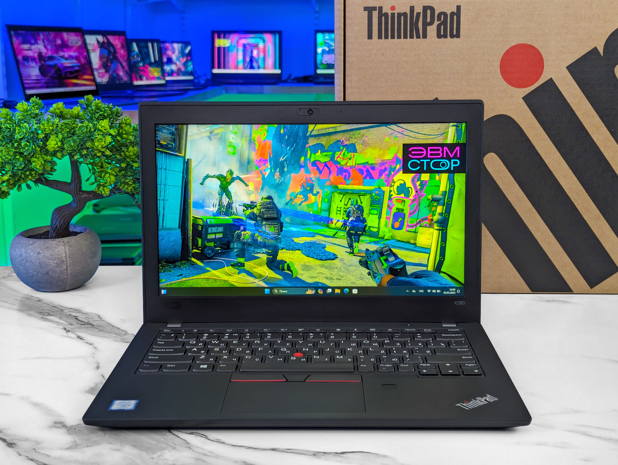 12,5"Ноутбук Lenovo ThinkPad X280, 1920x1080 IPS, Intel core i5-8350U 1.7 Ghz, RAM 16 ГБ, SSD 512 ГБ, Intel UHD 620, Win11 pro, Touch