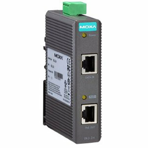 Инжектор Moxa INJ-24 инжектор moxa inj 24a t ieee802 3af at poe injector gigabit lan maximum output of 60w input 20 60 vdc