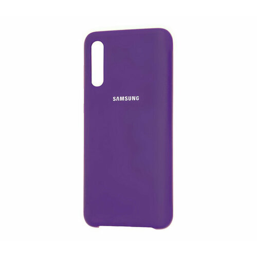 Силиконовая накладка Silky soft-touch для Samsung A70 фиолетовый