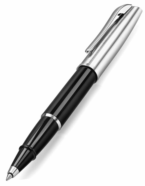 Ручка-роллер AURORA Style Black Resin Barrel Chrome Plated Cap (AU E75)
