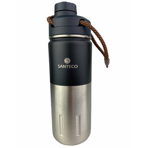 термокружка santeco не 1621 470ml steel Бутылка Santeco KTWO для воды 500мл black