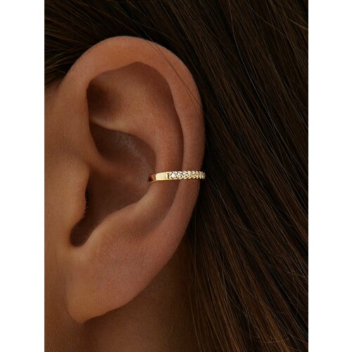 Серьги MIESTILO серебро 925 проба золочение фианит желтый золотистый 1292₽