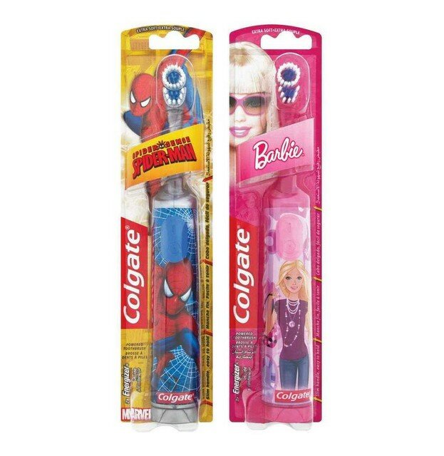 Набор из 3 штук Электрическая зубная щетка Colgate Детская SMILES "Barbie","Batman" "Spiderman"