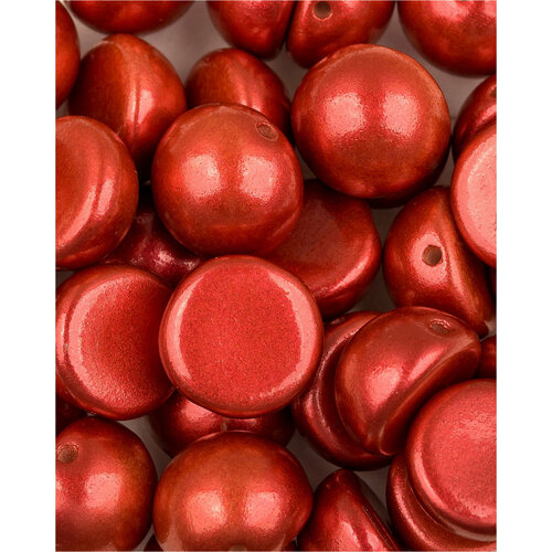 Стеклянные чешские бусины с одним отверстием, Dome Bead, 10х6 мм, цвет Lava Red, 5 шт.