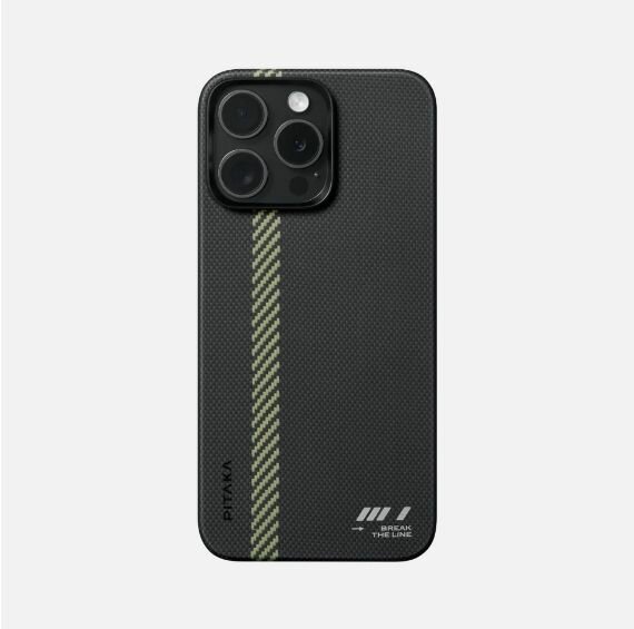 Чехол PITAKA MagEZ Case 5 для iPhone 15 Pro MAX 6.7", принт разрыв линии (Break The Line)