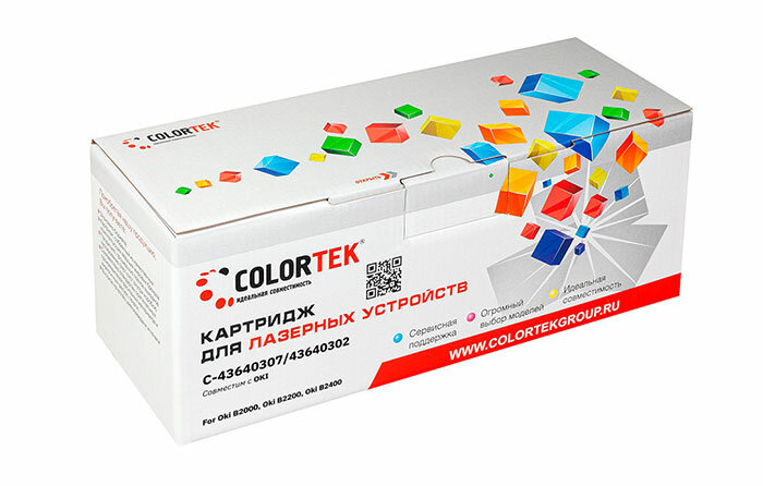 Картридж Colortek СТ-43640307/43640302, совместимый для OKI