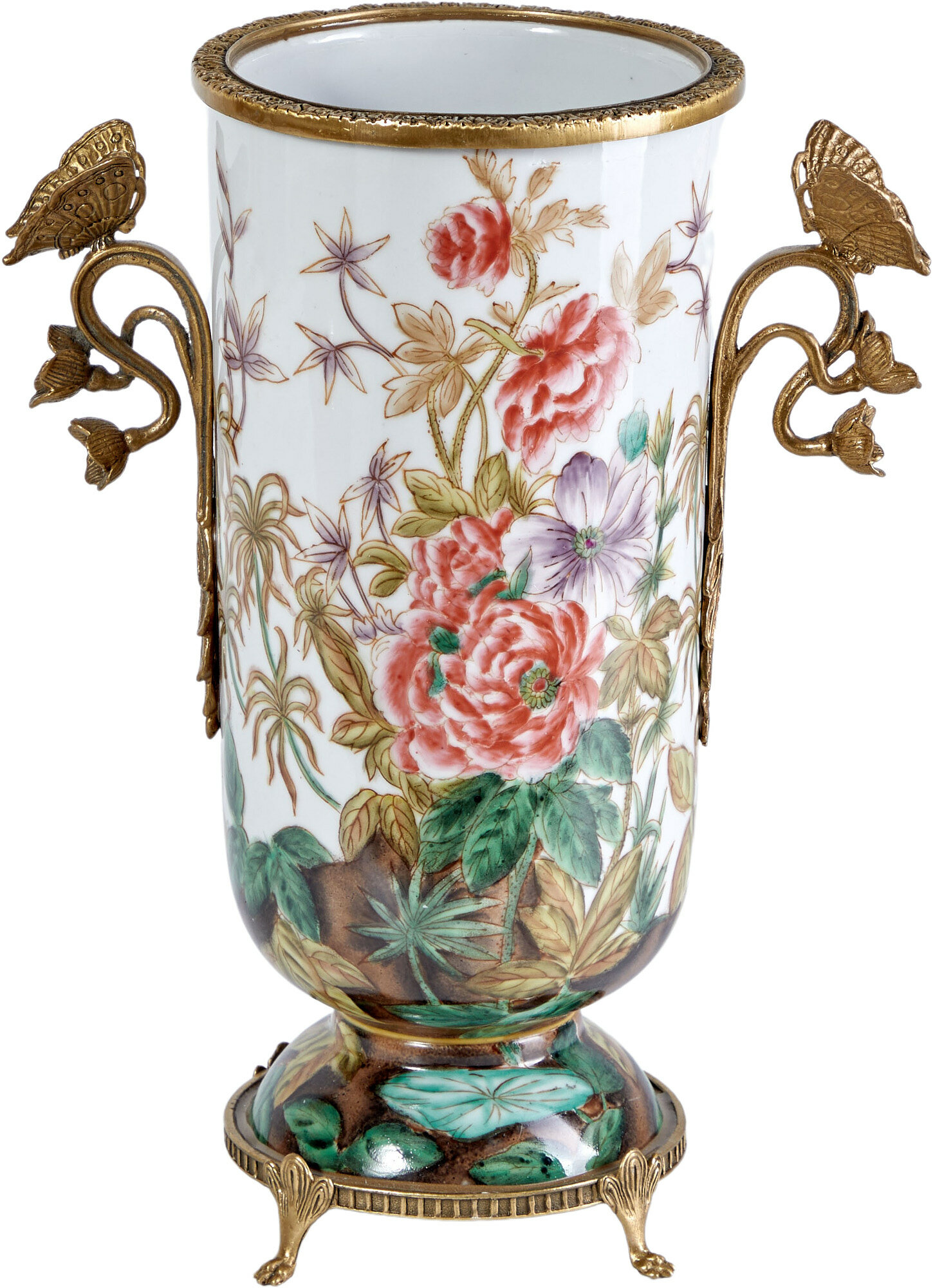 фото A1256H/HX1919 Ваза с бабочками 23х14х29см, Glasar